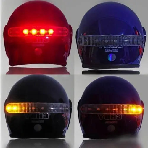 Casque de moto sans fil avec Feu de stop, clignotant, personnalisé