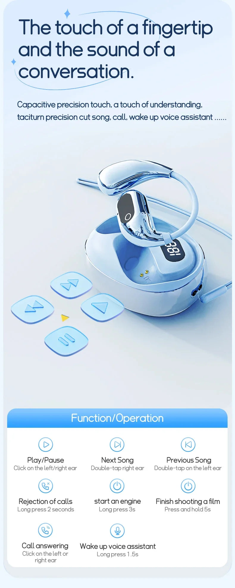 Ai Two-Way Real time Translators Earphone 144 Languages Wireless Bluetooth Smart Voice Translator Headphones For Travel Business
