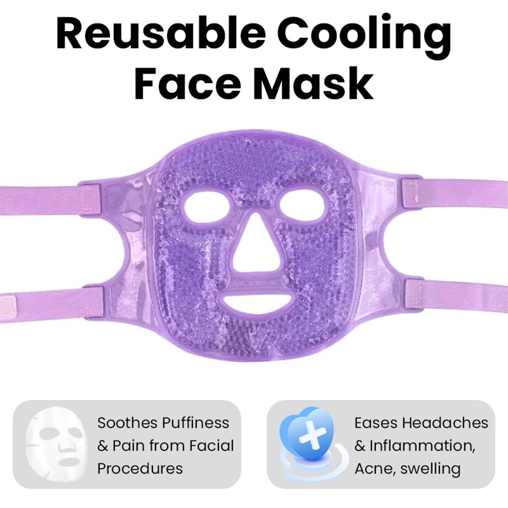 Masque pour les yeux de glace rafraîchissante en Gel, paquet de compresse chaude et froide de perles de Gel, SPA pour le visage pour femme endormie, pression, maux de tête, soins de la peau