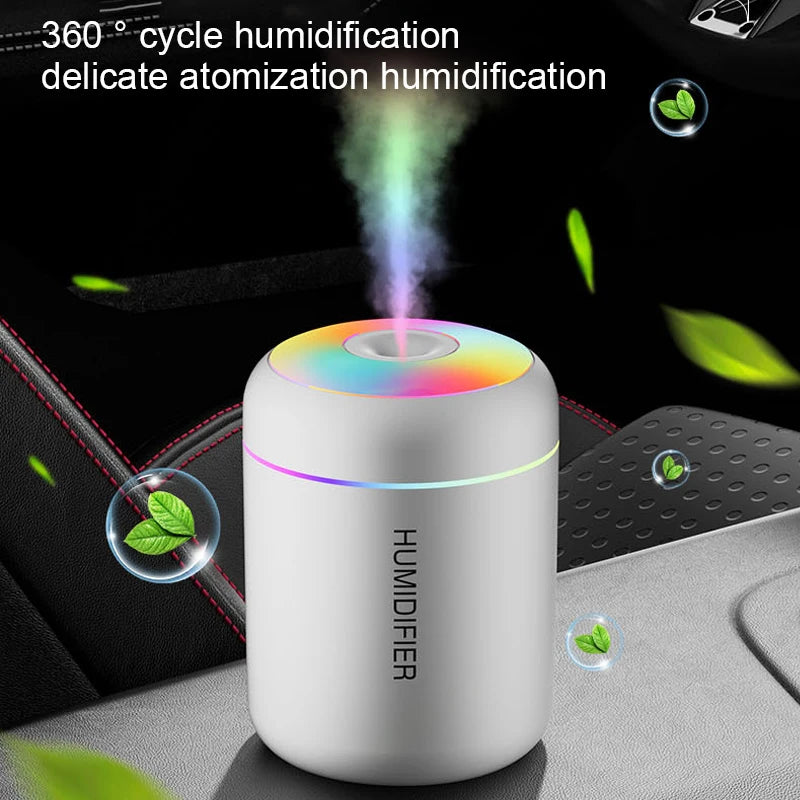 Humidificateur d'air, diffuseur d'arômes, purificateur d'huiles essentielles, lumières colorées