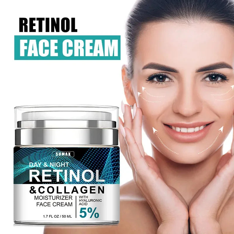 Rétinol Anti-âge crème pour le visage hydratant dissolvant de rides collagène acide hyaluronique crèmes soins de la peau 50ML