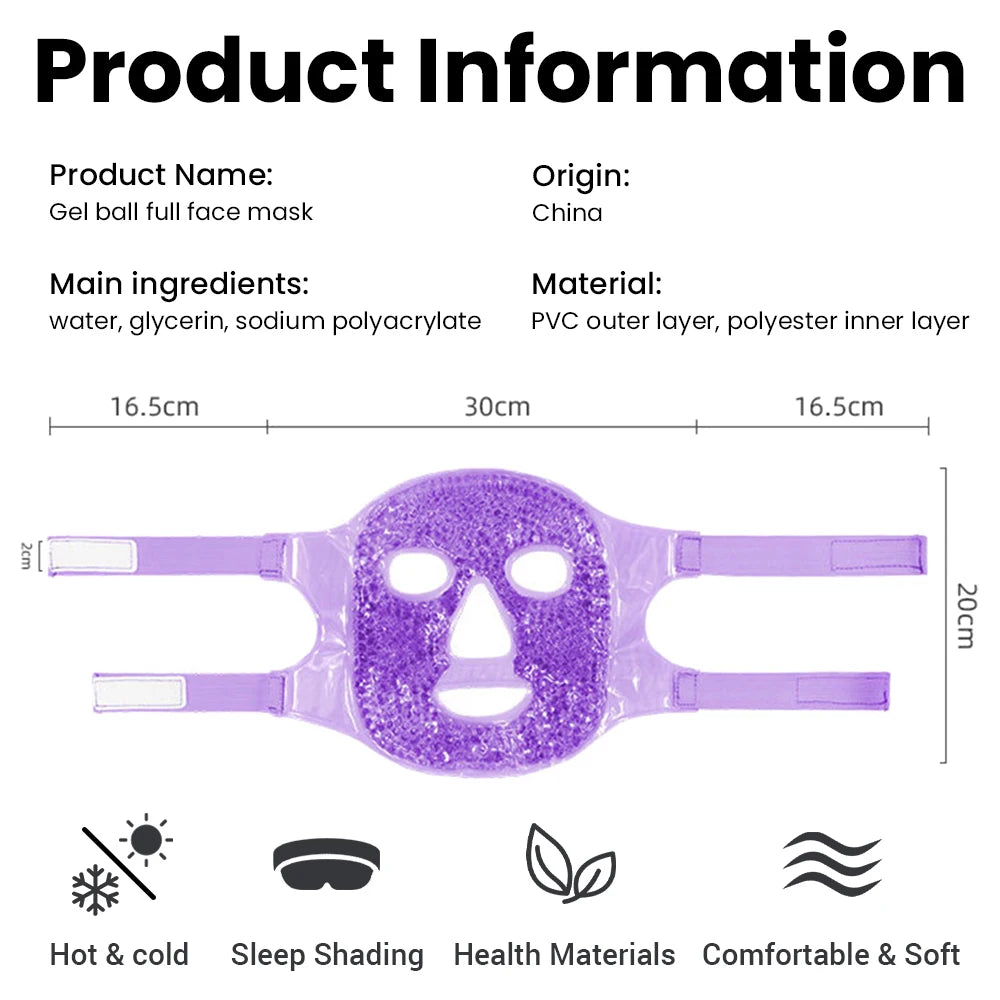 Masque pour les yeux de glace rafraîchissante en Gel, paquet de compresse chaude et froide de perles de Gel, SPA pour le visage pour femme endormie, pression, maux de tête, soins de la peau