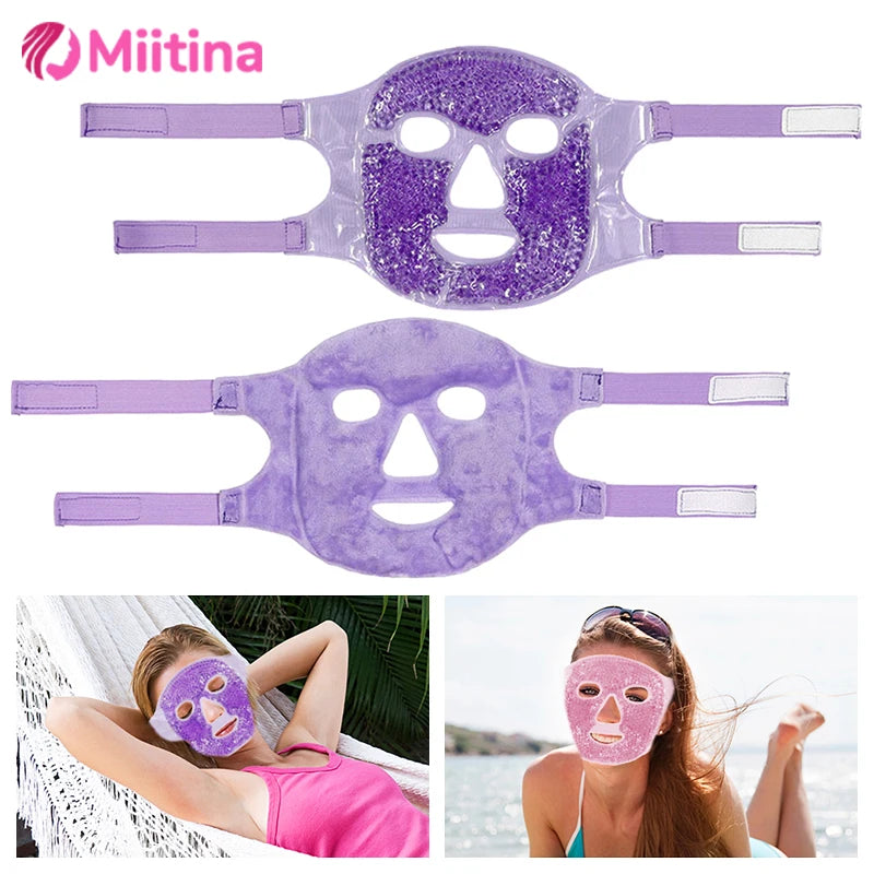 Masque pour les yeux de glace rafraîchissante en Gel, paquet de compresse chaude et froide de perles de Gel, SPA pour le visage pour femme endormie, pression, maux de tête, soins de la peau