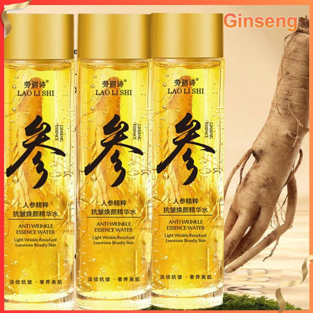 Sérum pour le visage au Ginseng, huile essentielle Anti-âge, Anti-rides, estompe les ridules, nourrissant, hydratant, soins pour la peau, 120ml