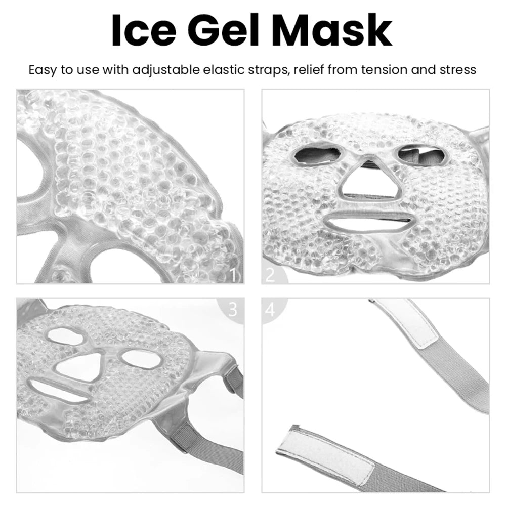 Masque pour les yeux de glace rafraîchissante en Gel, paquet de compresse chaude et froide de perles de Gel, SPA pour le visage pour femme endormie, pression, maux de tête, soins de la peau