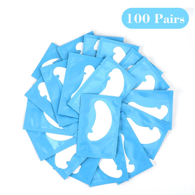 100/500 paires de patchs pour cils Hydrogel Gel patchs pour les yeux en gros Extension de faux cils sous les coussinets pour les yeux outils de maquillage
