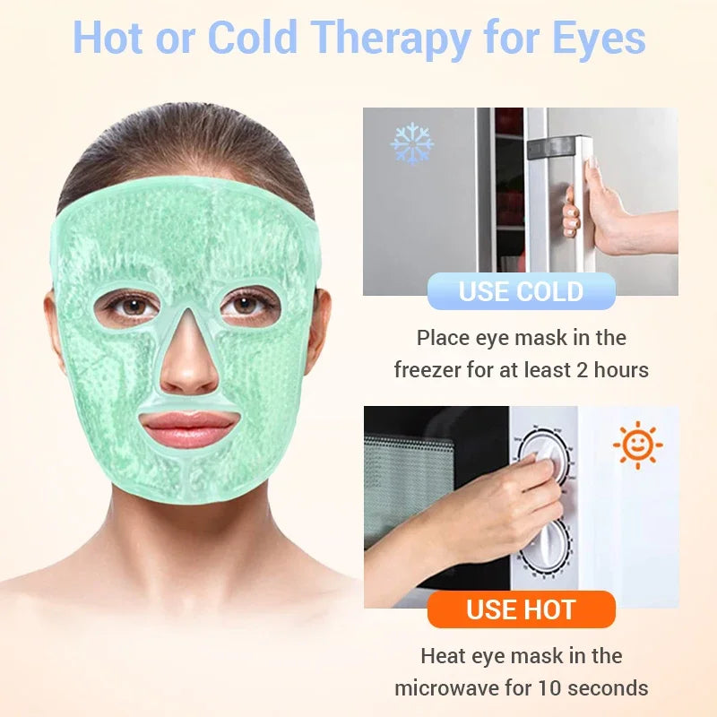 Masque pour les yeux de glace rafraîchissante en Gel, paquet de compresse chaude et froide de perles de Gel, SPA pour le visage pour femme endormie, pression, maux de tête, soins de la peau