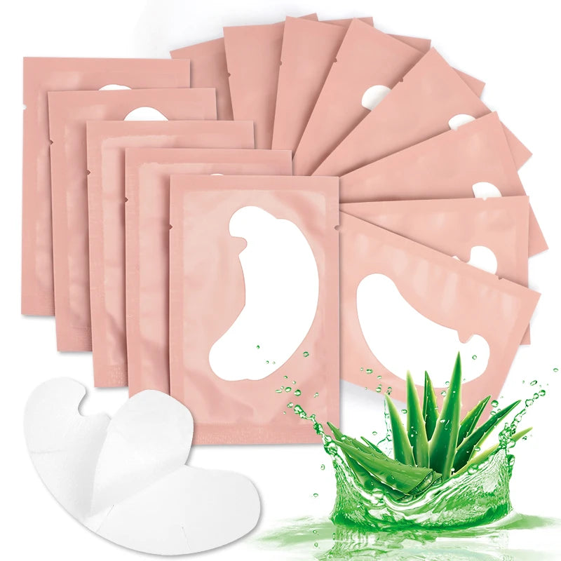 100/500 paires de patchs pour cils Hydrogel Gel patchs pour les yeux en gros Extension de faux cils sous les coussinets pour les yeux outils de maquillage