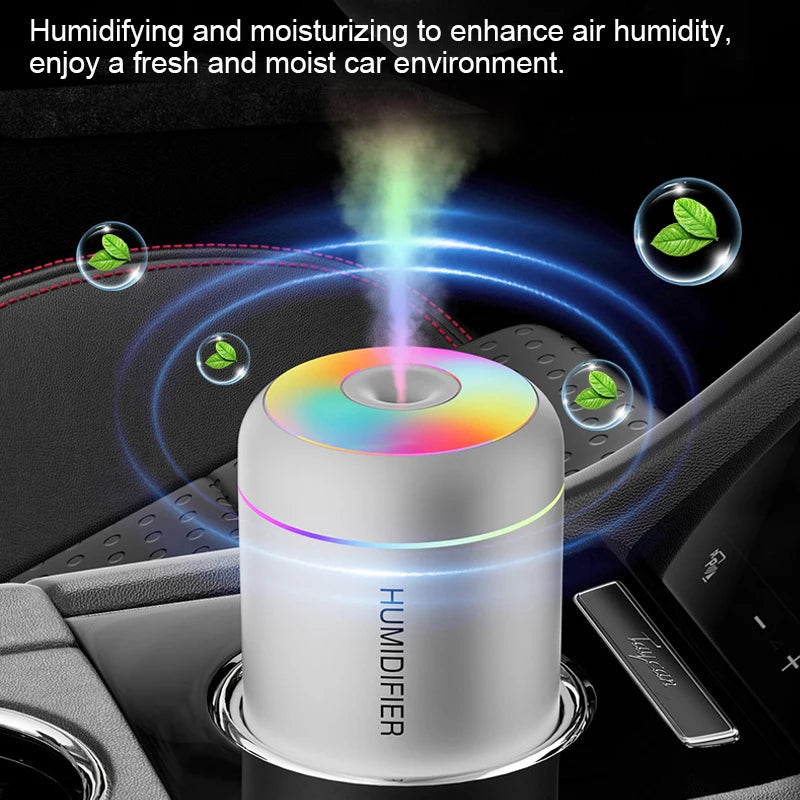 Humidificateur d'air, diffuseur d'arômes, purificateur d'huiles essentielles, lumières colorées
