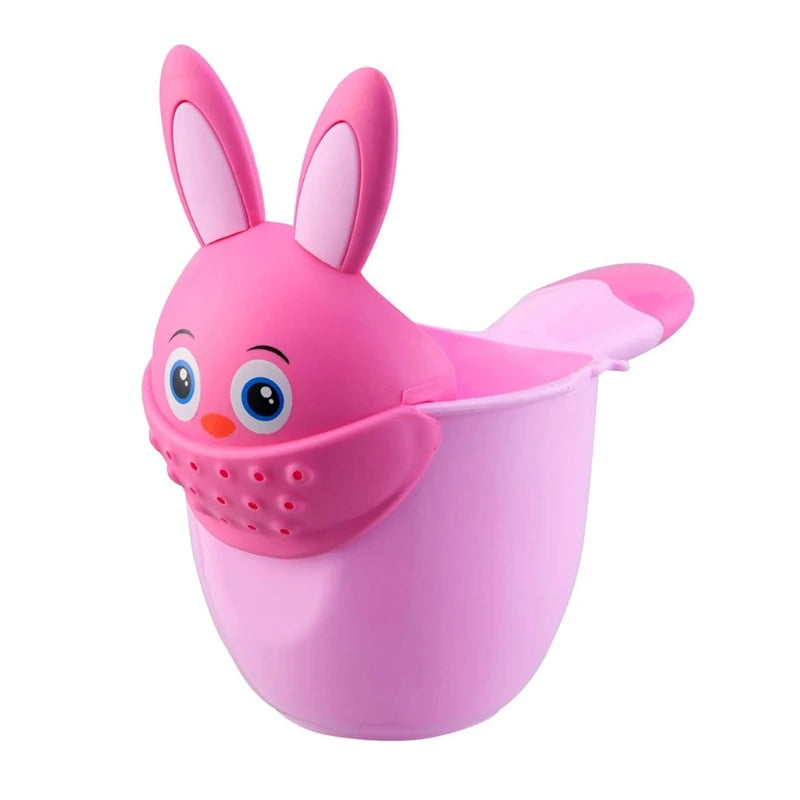 Baignoire pour bébé, tasse de rinçage, dessin animé, douche, lavage pour la tête