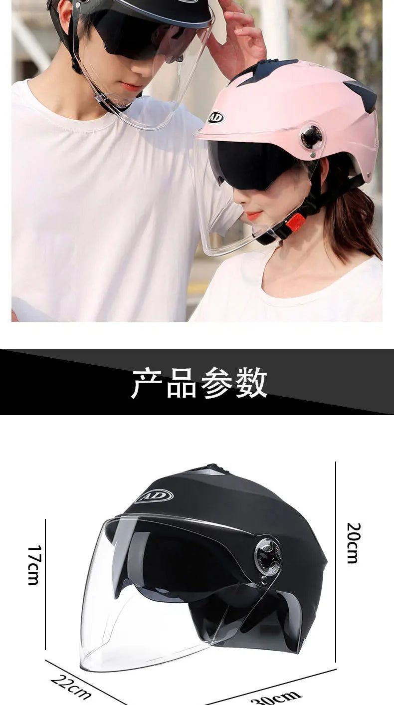 Casques de moto avec lumières LED, casque de cyclomoteur