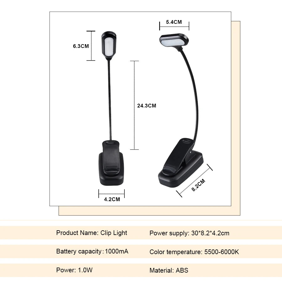 Lampe de lecture portable, protection des yeux, lampe de bureau et de chambre