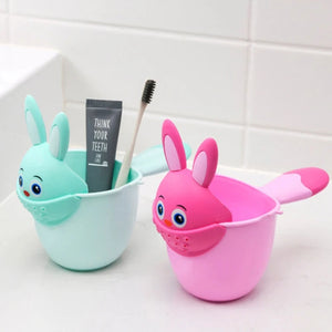 Baignoire pour bébé, tasse de rinçage, dessin animé, douche, lavage pour la tête