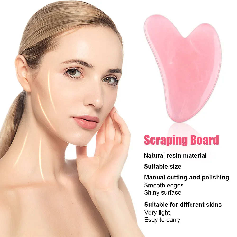 Masseur de visage et de cou à rouleau 3D en forme de Y, rotation à 360 degrés, outils de Massage du corps mince + grattoir Gouache Guasha, Lifting de la peau, dissolvant de rides