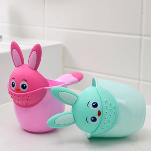 Baignoire pour bébé, tasse de rinçage, dessin animé, douche, lavage pour la tête