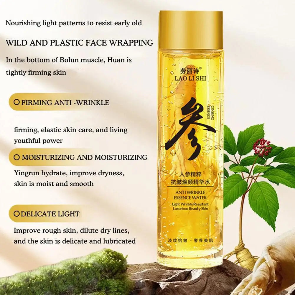 Sérum pour le visage au Ginseng, huile essentielle Anti-âge, Anti-rides, estompe les ridules, nourrissant, hydratant, soins pour la peau, 120ml