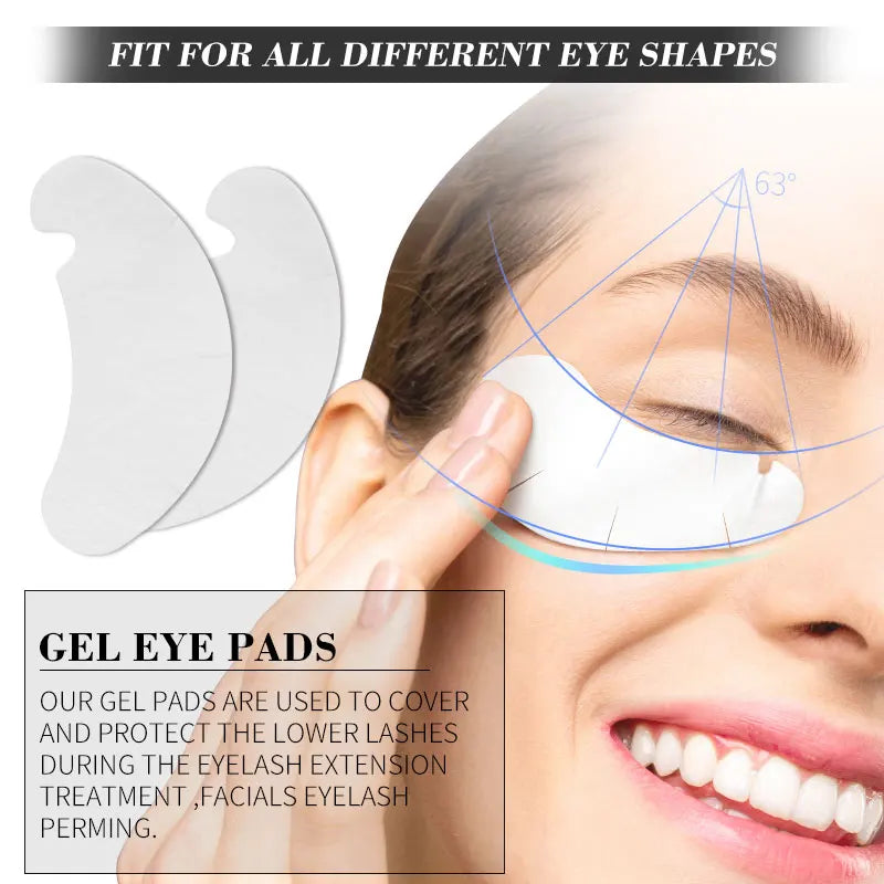 100/500 paires de patchs pour cils Hydrogel Gel patchs pour les yeux en gros Extension de faux cils sous les coussinets pour les yeux outils de maquillage