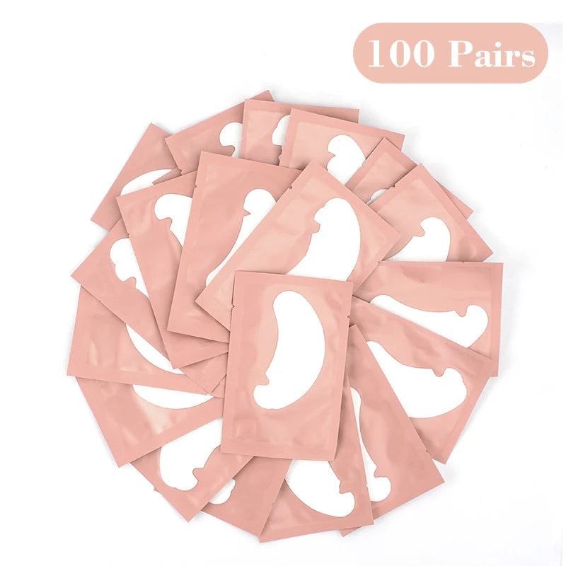 100/500 paires de patchs pour cils Hydrogel Gel patchs pour les yeux en gros Extension de faux cils sous les coussinets pour les yeux outils de maquillage