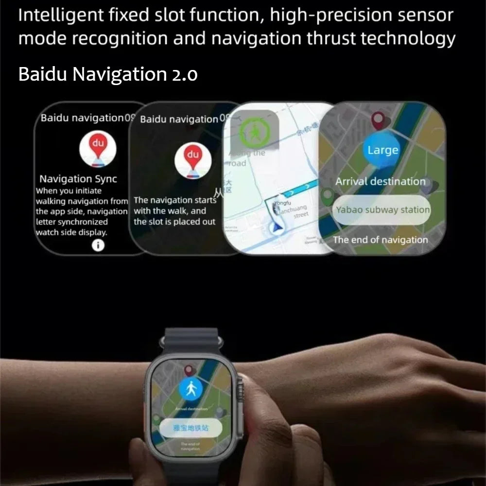 Original HK9 Ultra2 Max Smart Watch Men AMOLED Screen ChatGPT NFC BT Call 2GB ROM Watches GPS PK HK8 HK9 Pro Max Smartwatch Men