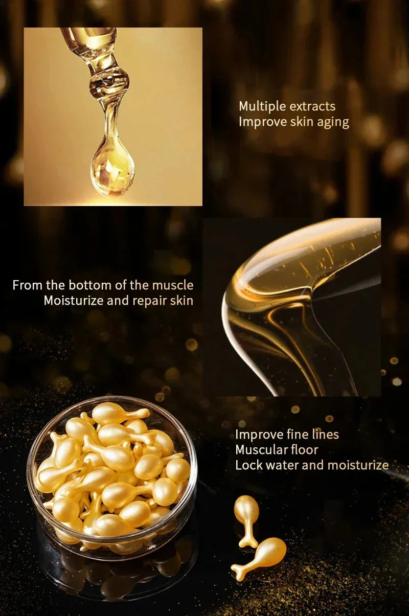 Capsules de sérum à l'acide hyaluronique pour le visage, élimine les taches de réparation, blanchit, anti-déformable, sans âge, optimiste, soins de la peau, cosmétiques, nouveau