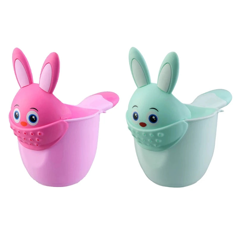 Baignoire pour bébé, tasse de rinçage, dessin animé, douche, lavage pour la tête