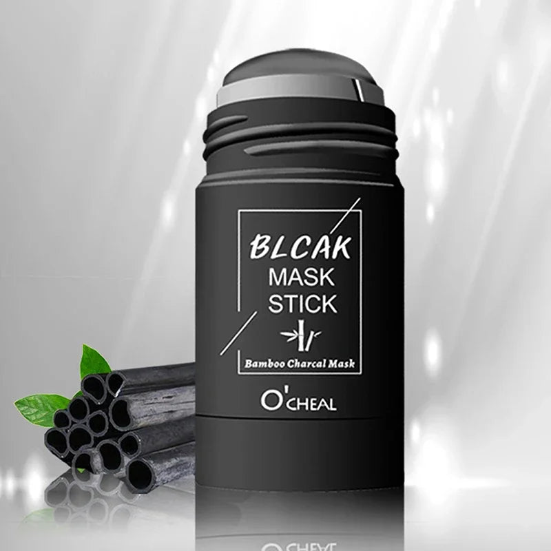 Masque facial solide bâton thé vert miel pêche nettoyage des pores hydratant Long charbon d'aubergine Film de boue