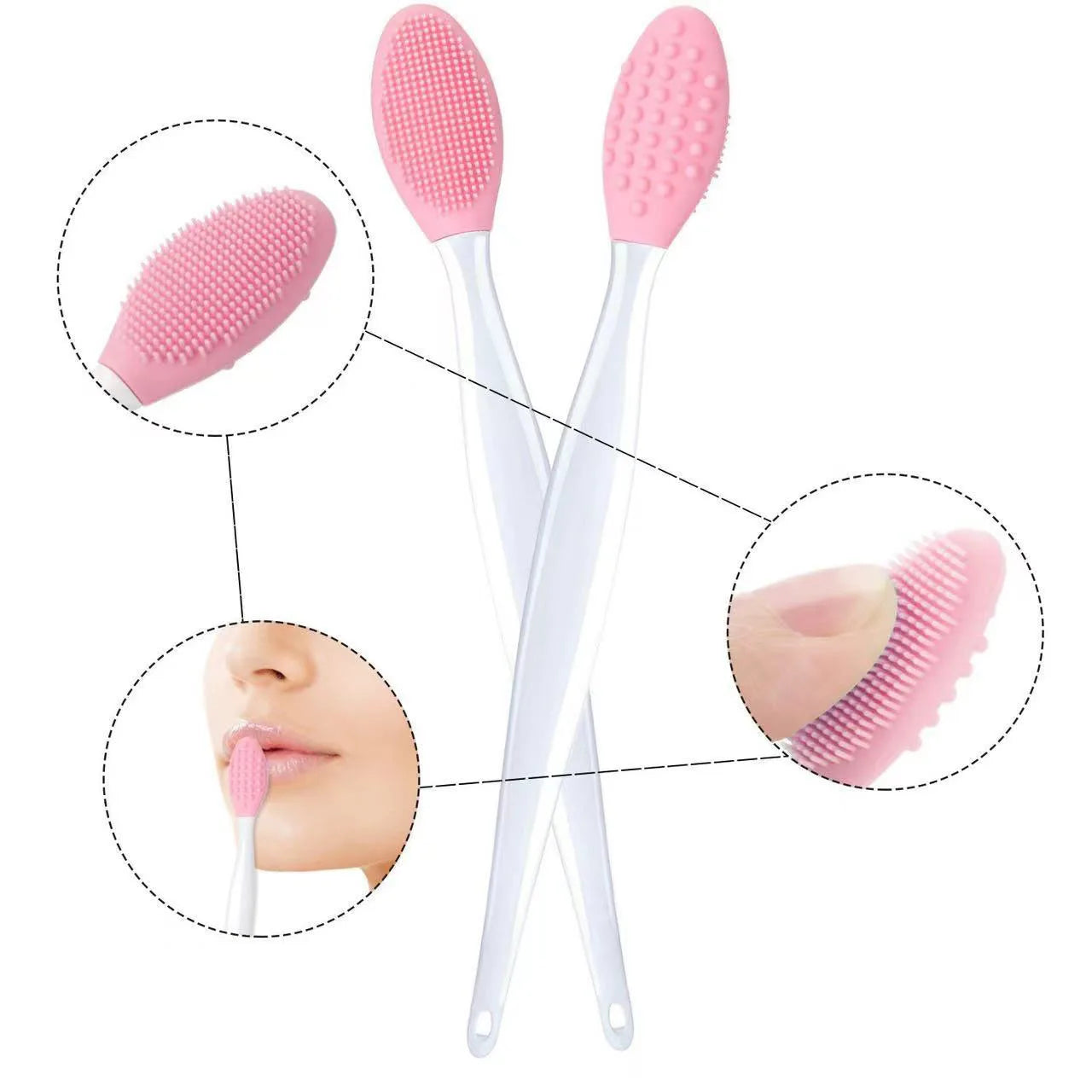 Brosse de nettoyage du visage Double face à main, bâton de nettoyage des points noirs, nettoyage en profondeur, exfoliant pour la peau, 5 à 20 pièces