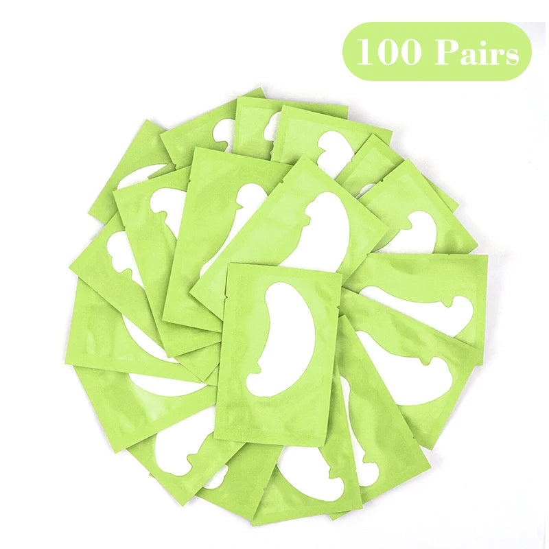 100/500 paires de patchs pour cils Hydrogel Gel patchs pour les yeux en gros Extension de faux cils sous les coussinets pour les yeux outils de maquillage