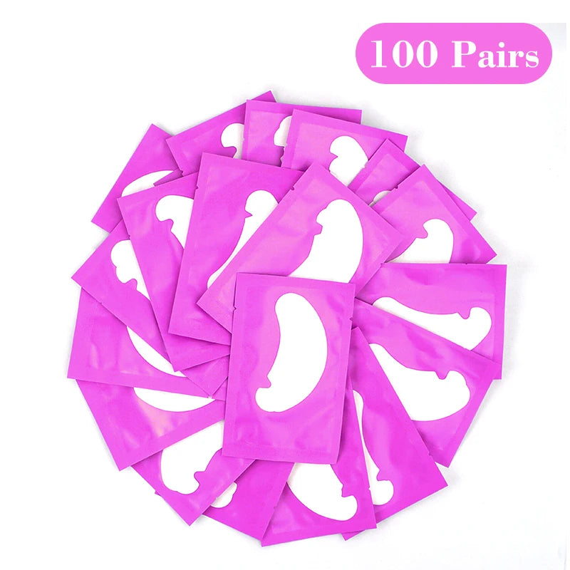 100/500 paires de patchs pour cils Hydrogel Gel patchs pour les yeux en gros Extension de faux cils sous les coussinets pour les yeux outils de maquillage