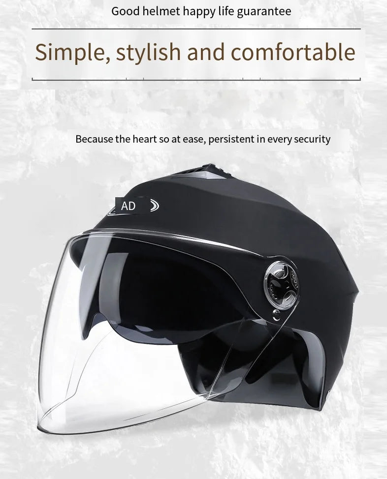 Casques de moto avec lumières LED, casque de cyclomoteur