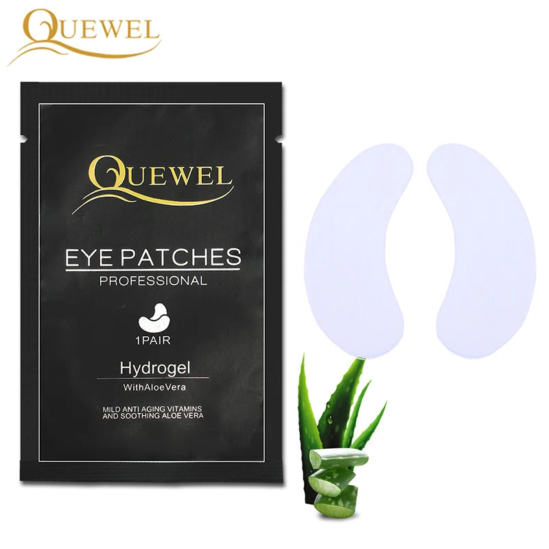 Quewel-Coussinets sous les yeux pour extension de cils, patchs en hydrogel, 50 paires