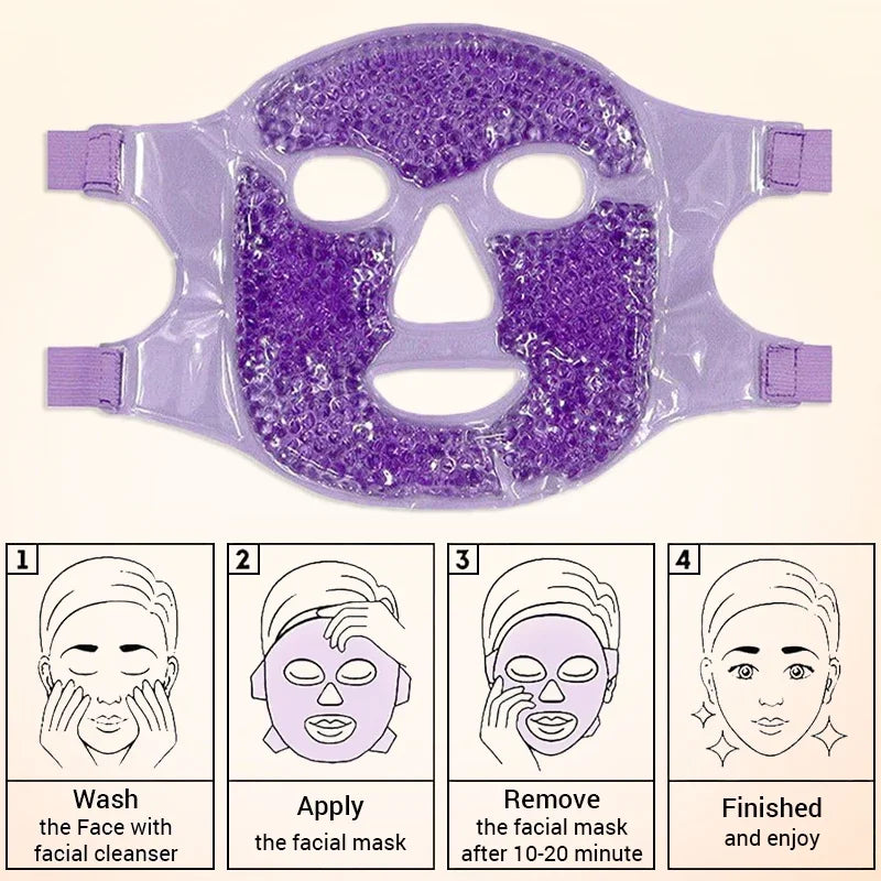 Masque pour les yeux de glace rafraîchissante en Gel, paquet de compresse chaude et froide de perles de Gel, SPA pour le visage pour femme endormie, pression, maux de tête, soins de la peau