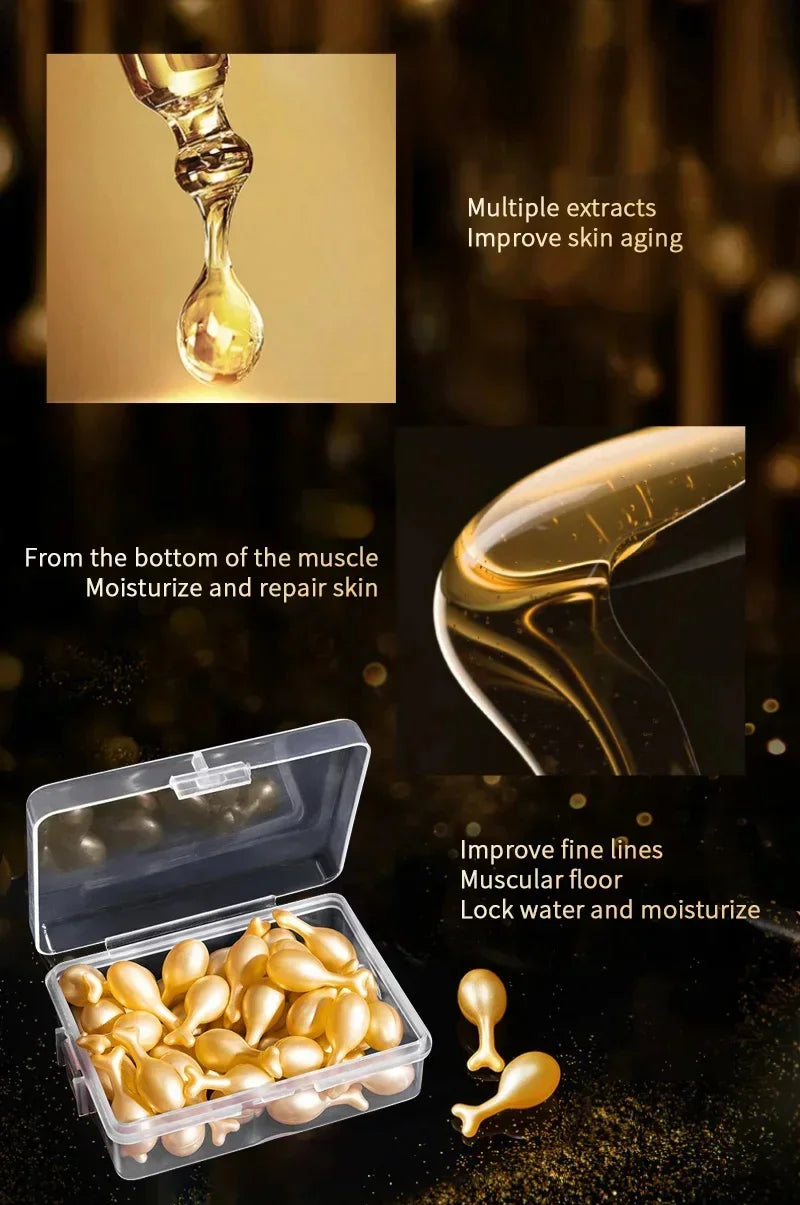 Capsules de sérum à l'acide hyaluronique pour le visage, élimine les taches de réparation, blanchit, anti-déformable, sans âge, optimiste, soins de la peau, cosmétiques, nouveau