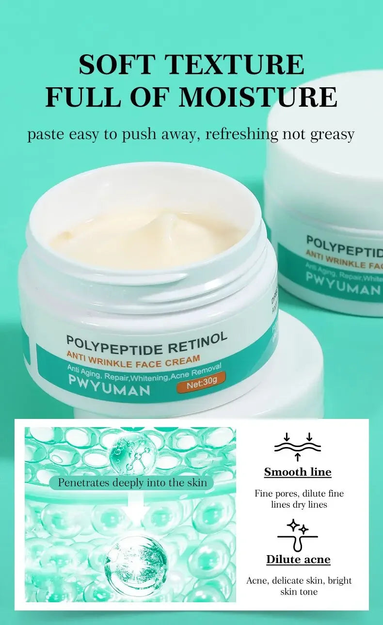 Crème anti-rides au rétinol pour le visage, raffermissante, Anti-vieillissement, estompe les ridules, hydratante, blanchissante, réparation, soins pour la peau, cosmétiques
