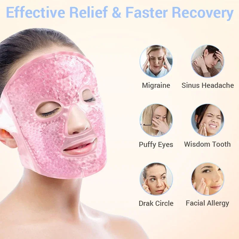 Masque pour les yeux de glace rafraîchissante en Gel, paquet de compresse chaude et froide de perles de Gel, SPA pour le visage pour femme endormie, pression, maux de tête, soins de la peau