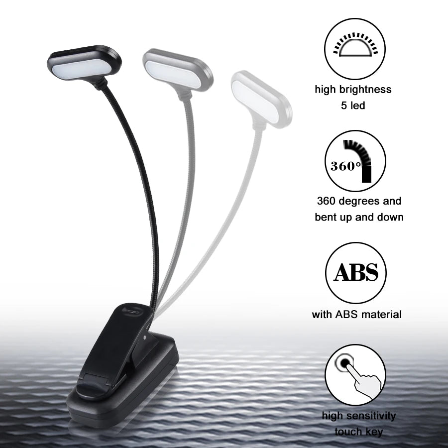 Lampe de lecture portable, protection des yeux, lampe de bureau et de chambre