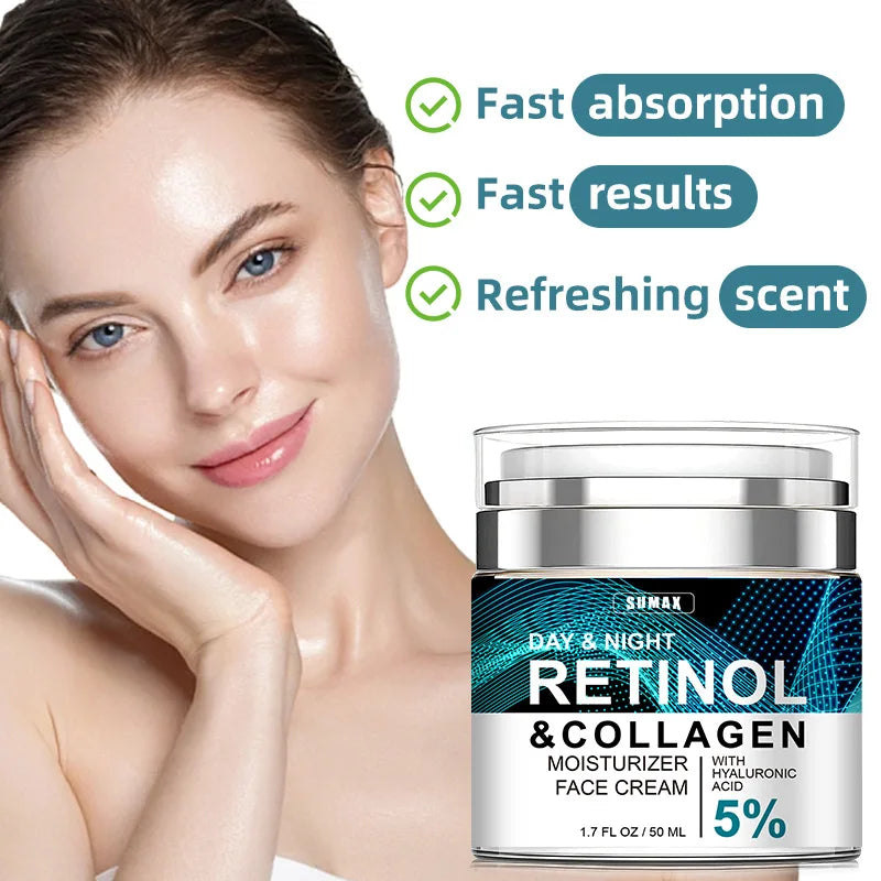 Rétinol Anti-âge crème pour le visage hydratant dissolvant de rides collagène acide hyaluronique crèmes soins de la peau 50ML