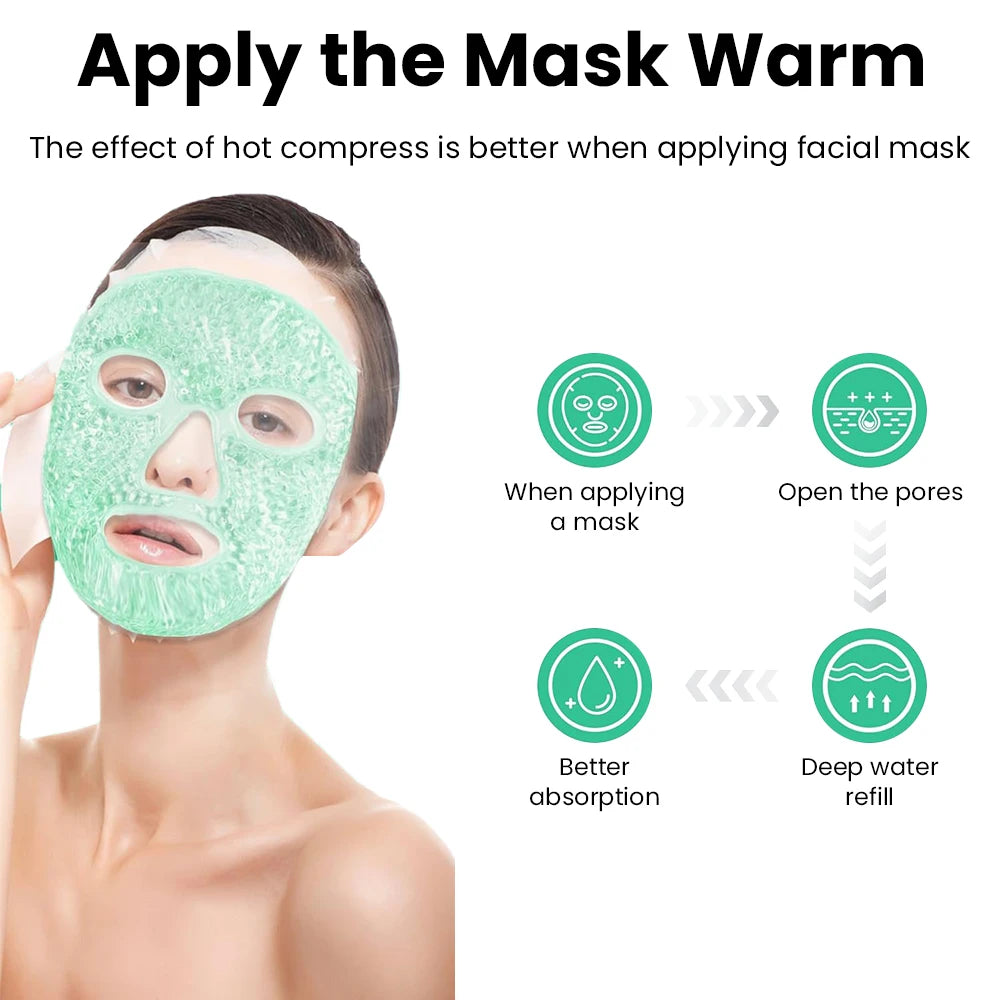 Masque pour les yeux de glace rafraîchissante en Gel, paquet de compresse chaude et froide de perles de Gel, SPA pour le visage pour femme endormie, pression, maux de tête, soins de la peau