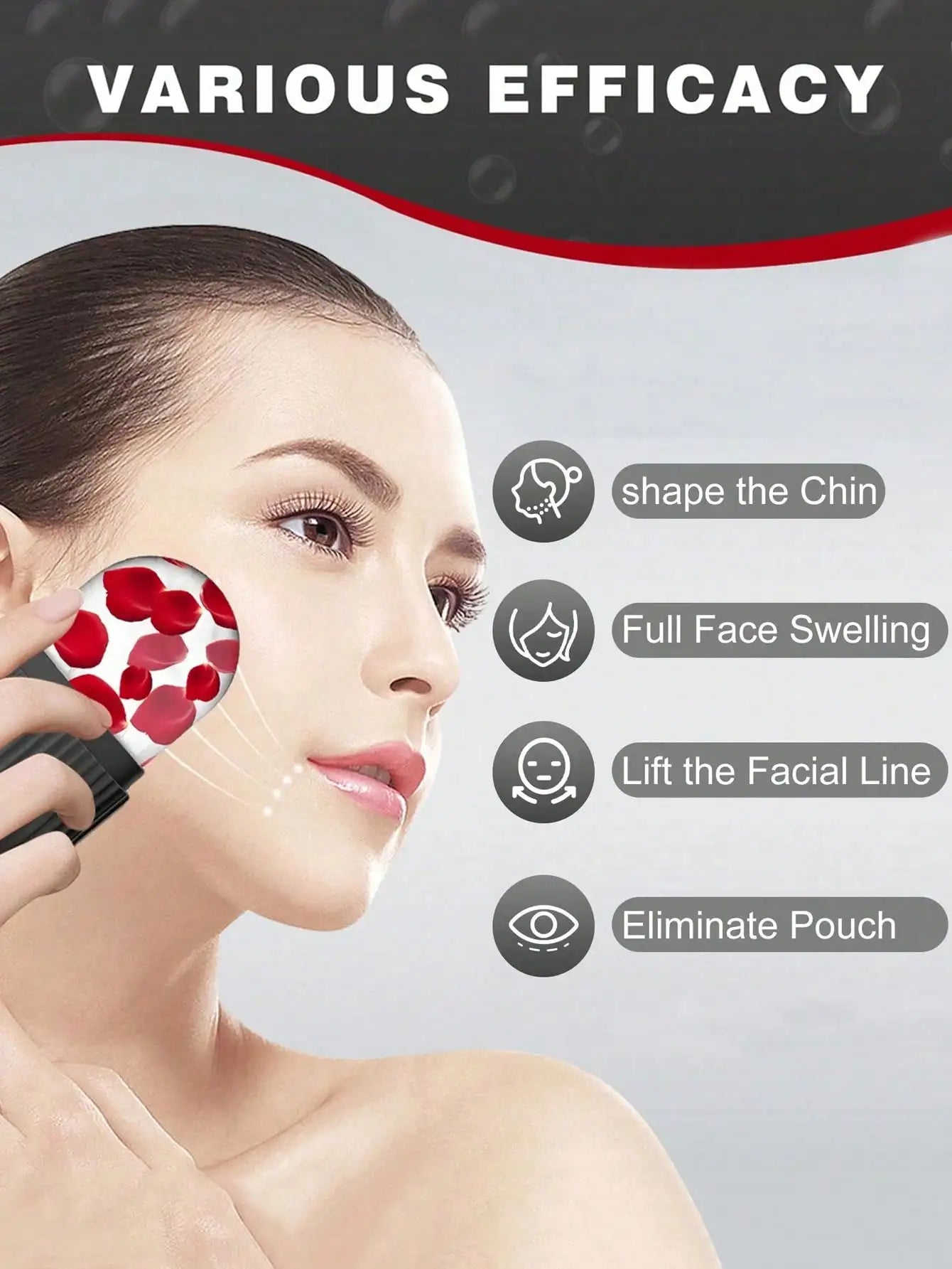 Ensemble de rouleaux de surface de glace - Ensemble de rouleaux de glace pour soins de la peau du visage, outils de massage du visage, rouleau de surface de glace en silicone, planche gua sha.