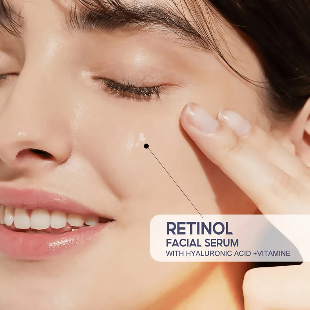 Sérum anti-âge au rétinol, blanchissant, hydratant, élimine les taches pigsens, rétrécit les pores, huile raffermissante pour le visage