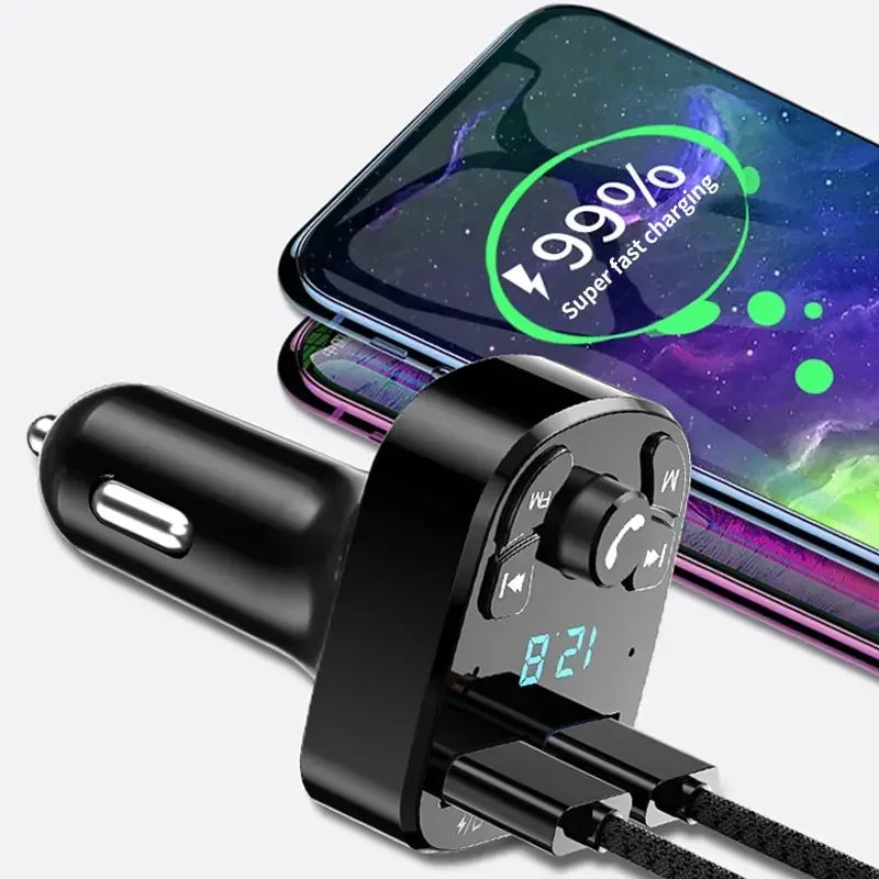 Lecteur MP3 pour voiture, double port USB, chargeur rapide, récepteur FM Bluetooth