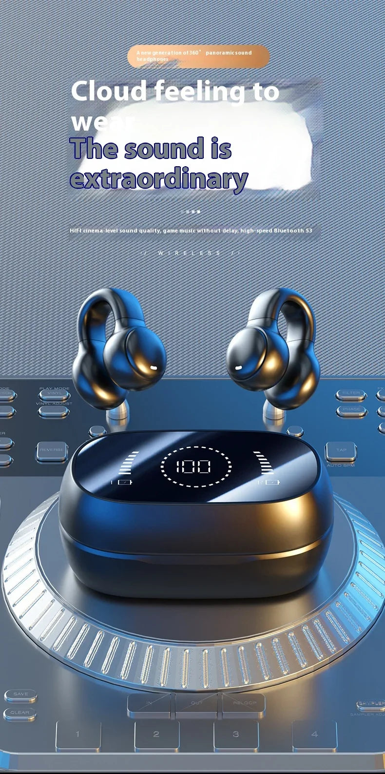 Écouteurs sans fil Bluetooth 5.3