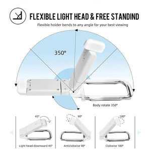 Lampe de lecture rechargeable, clip sur livre