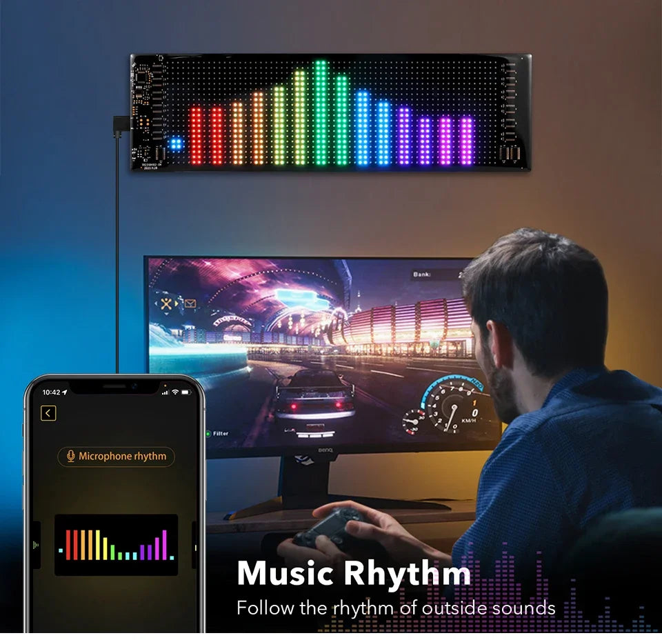 Truck Car Devil Eye LED Sign Car Scrolling Advertising USB 5V Bluetooth App Control Logo Light Custom Text Pattern Animation