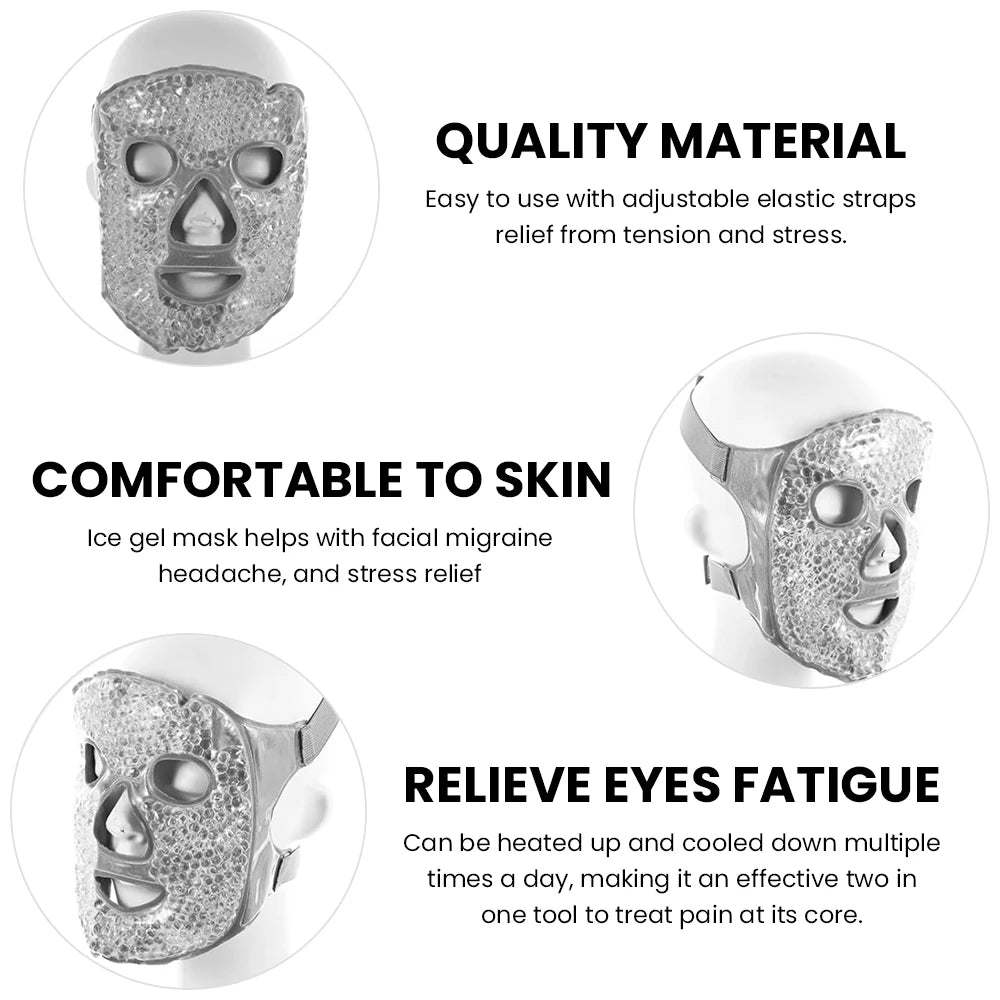 Masque pour les yeux de glace rafraîchissante en Gel, paquet de compresse chaude et froide de perles de Gel, SPA pour le visage pour femme endormie, pression, maux de tête, soins de la peau
