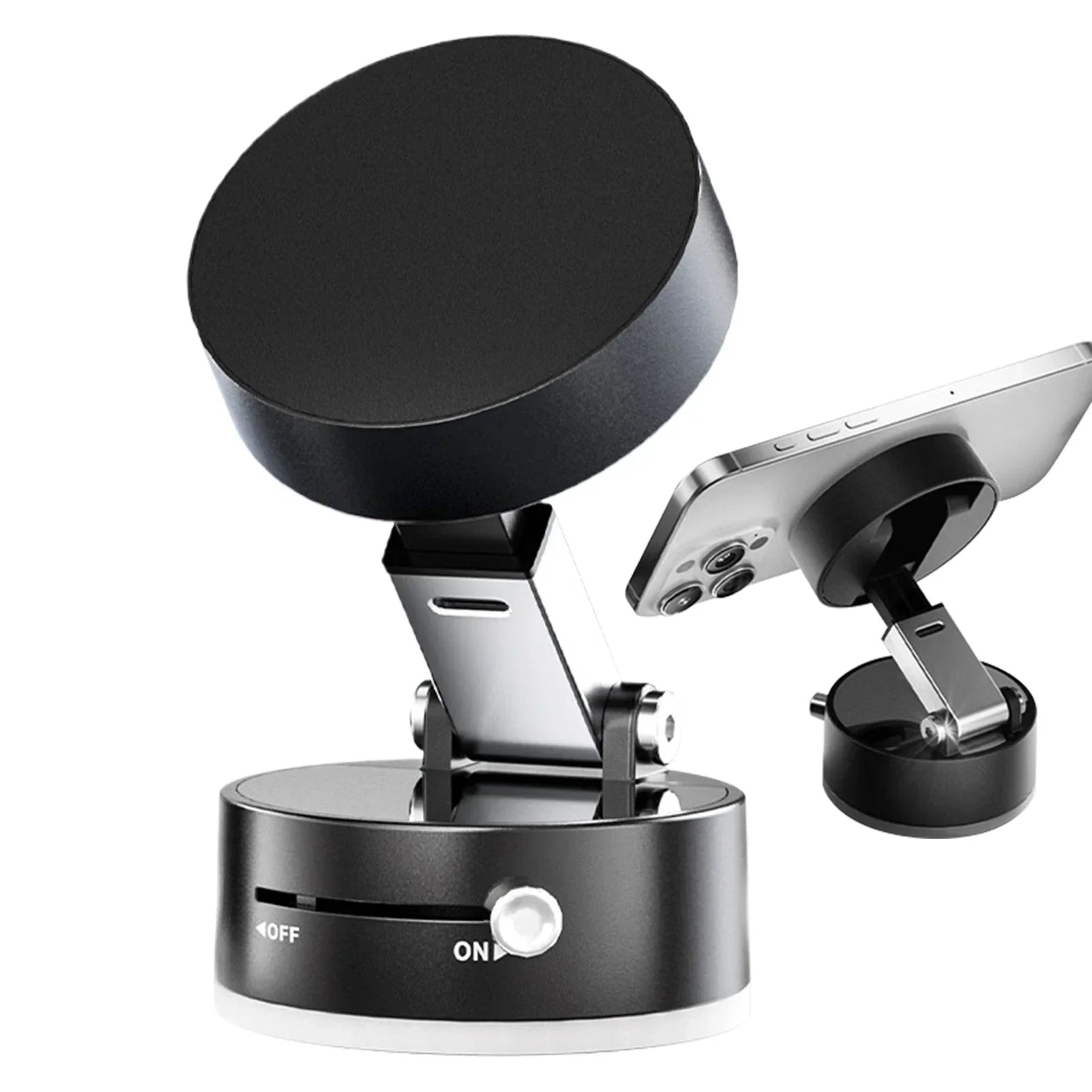 Support de téléphone magnétique à ventouse pour voiture, pliable et double face, accessoire de voiture