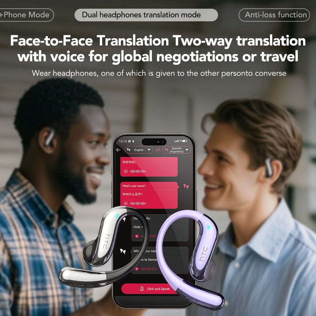 Ecouteur sans fil HTC NE23 OWS 6.0, Écouteurs de traduction, Double réduction du bruit