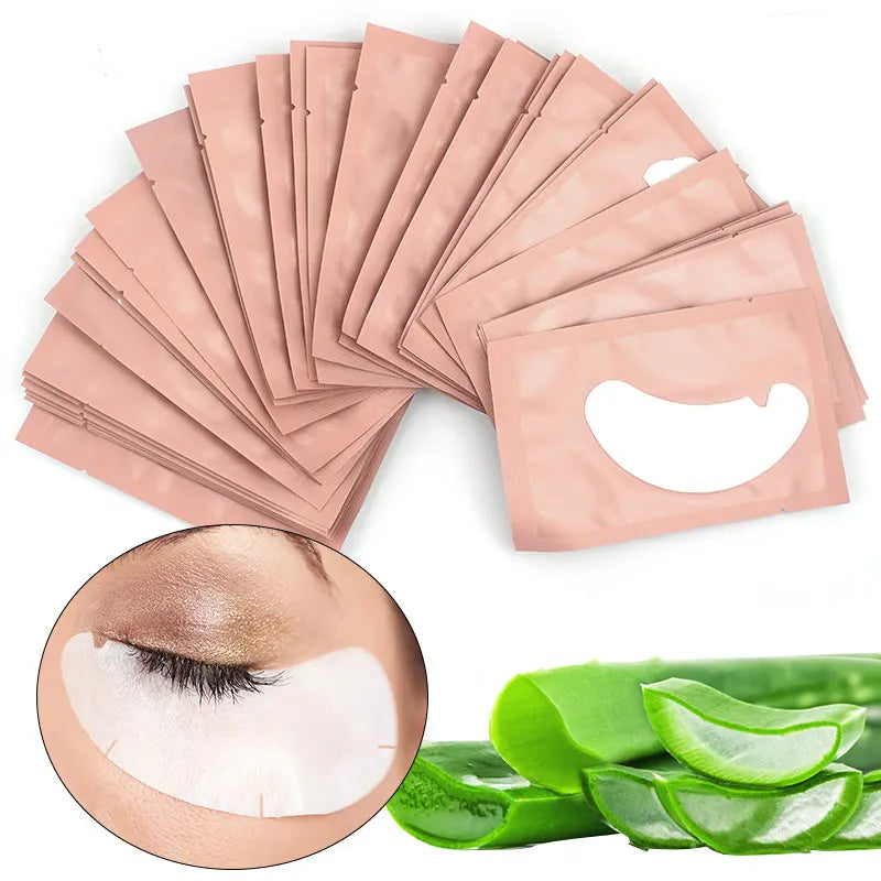 100/500 paires de patchs pour cils Hydrogel Gel patchs pour les yeux en gros Extension de faux cils sous les coussinets pour les yeux outils de maquillage
