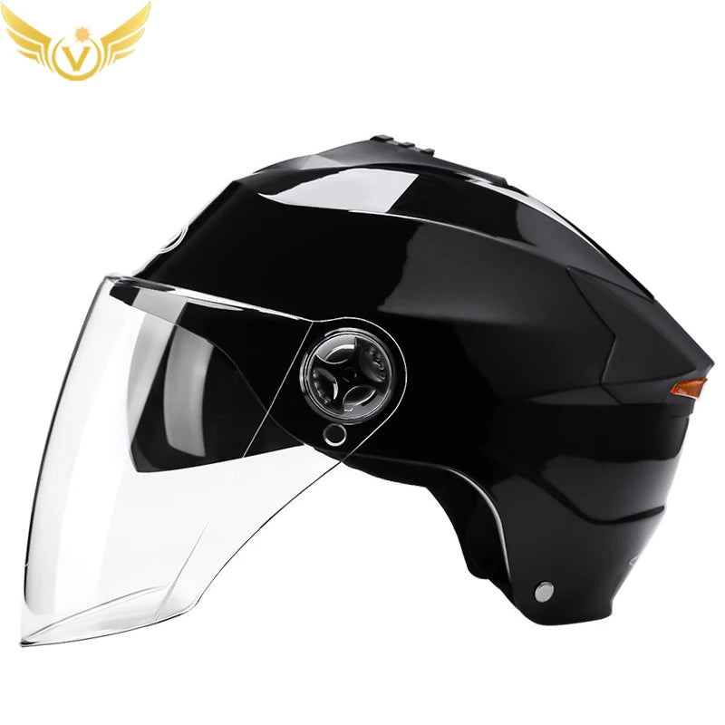 Casques de moto avec lumières LED, casque de cyclomoteur
