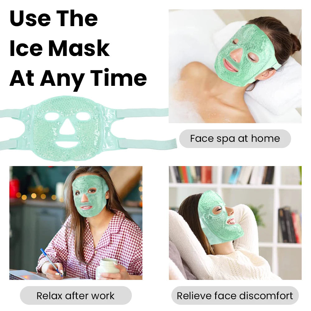 Masque pour les yeux de glace rafraîchissante en Gel, paquet de compresse chaude et froide de perles de Gel, SPA pour le visage pour femme endormie, pression, maux de tête, soins de la peau